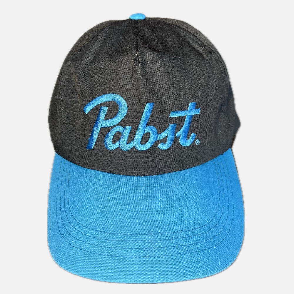 Vintage 90's Pabst Blue Ribbon Rare Script Logo Snapback Cap